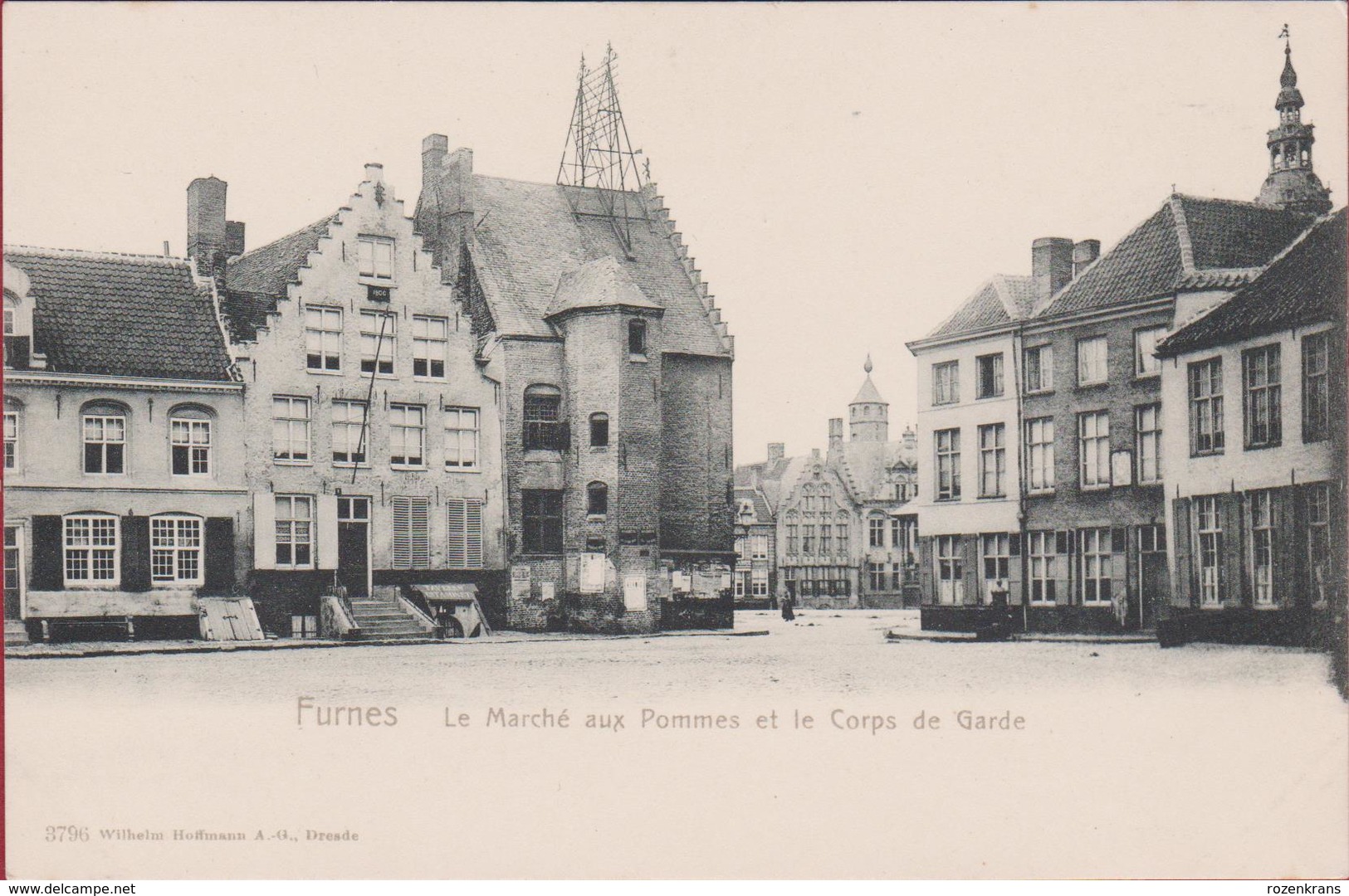 Veurne Furnes Le Marché Aux Pommes Et Le Corps De Garde (In Zeer Goede Staat) Edit. Wilhelm Hoffman AG Dresden - Veurne