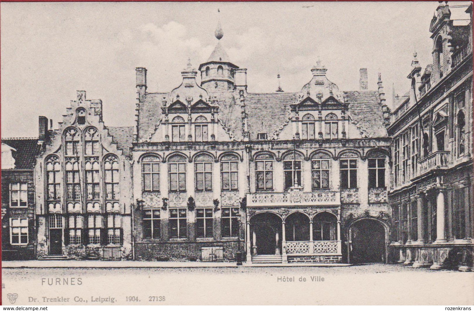 Veurne Furnes Hotel De Ville (In Zeer Goede Staat) Edit. Dr. Trenkler Co. Leipzig 1904 Nr. 27138 - Veurne