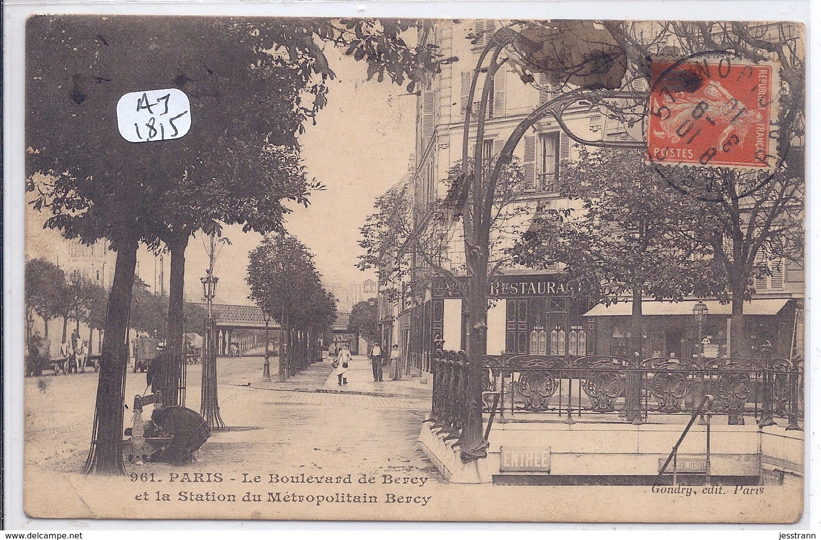 PARIS- BOULEVARD DE BERCY- LA STATION DU METRO BERCY- ENSEIGNE STYLE GUIMARD - Métro Parisien, Gares