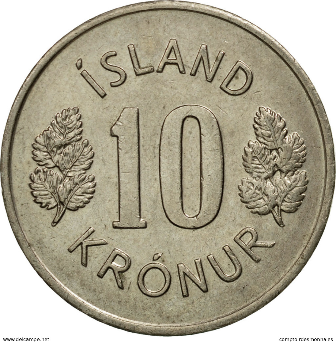 Monnaie, Iceland, 10 Kronur, 1976, TTB, Copper-nickel, KM:15 - Islande