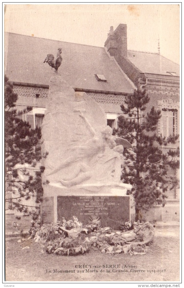 02 CRECY-sur-SERRE - Monument Aux Morts De La Grande Guerre 1914-1918 - Other & Unclassified