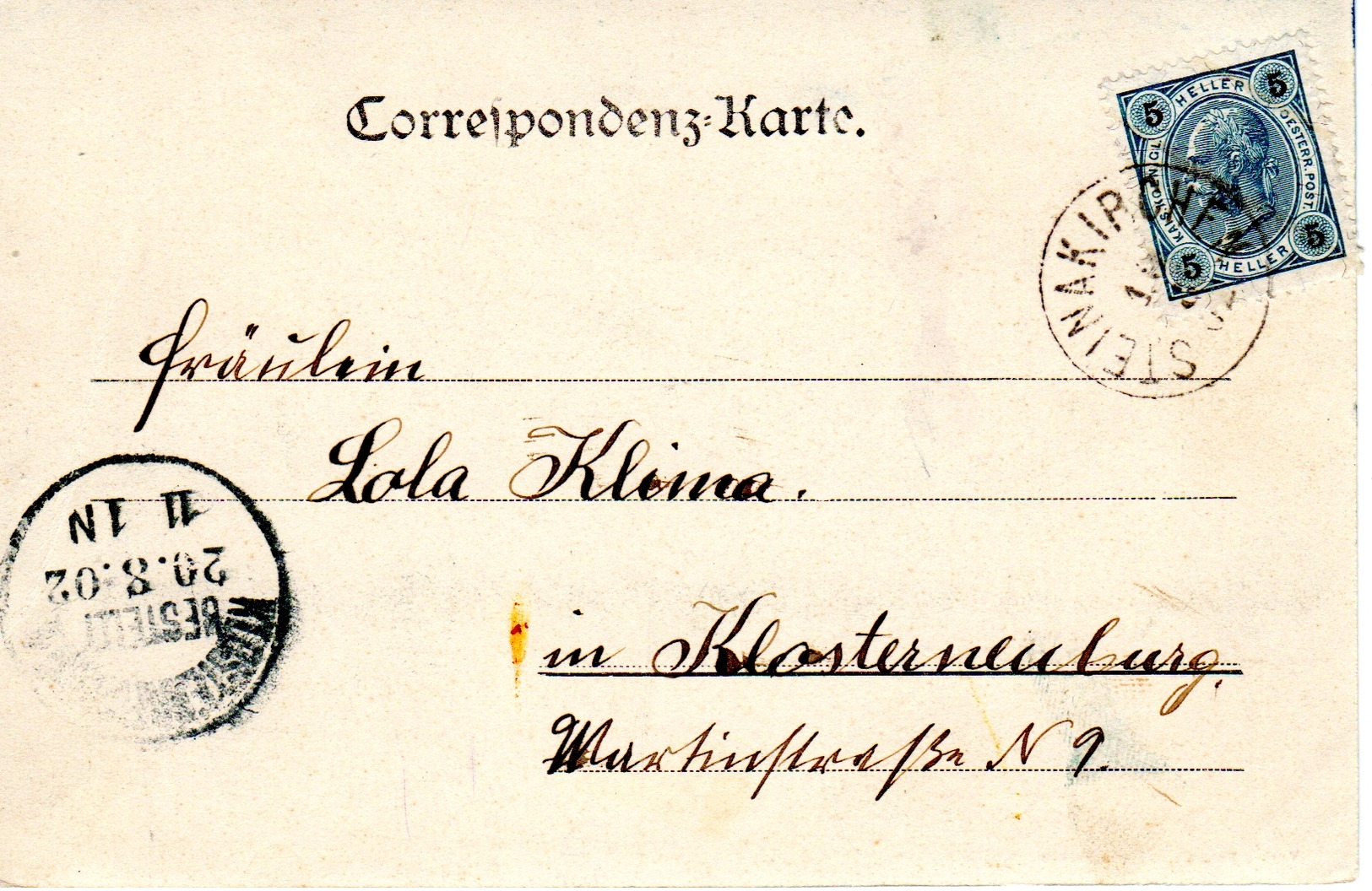 STEINAKIRCHEN, Mondscheinkarte, 19..8.1902 - Scheibbs