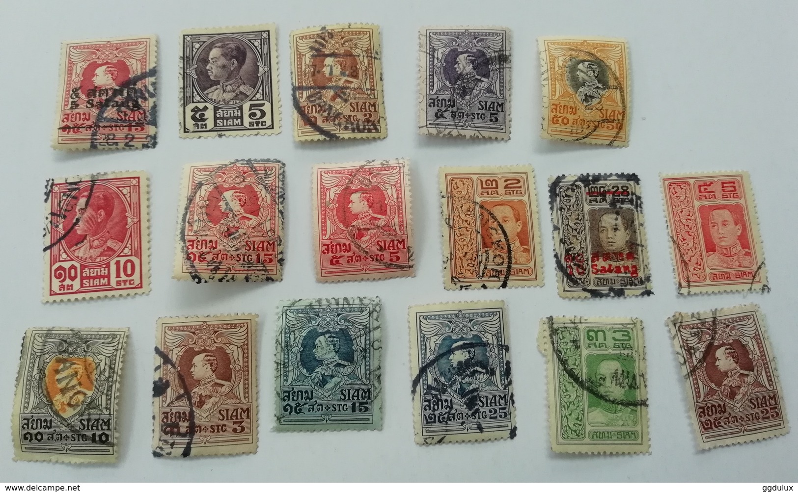 Lot 17 Timbres Siam - Siam