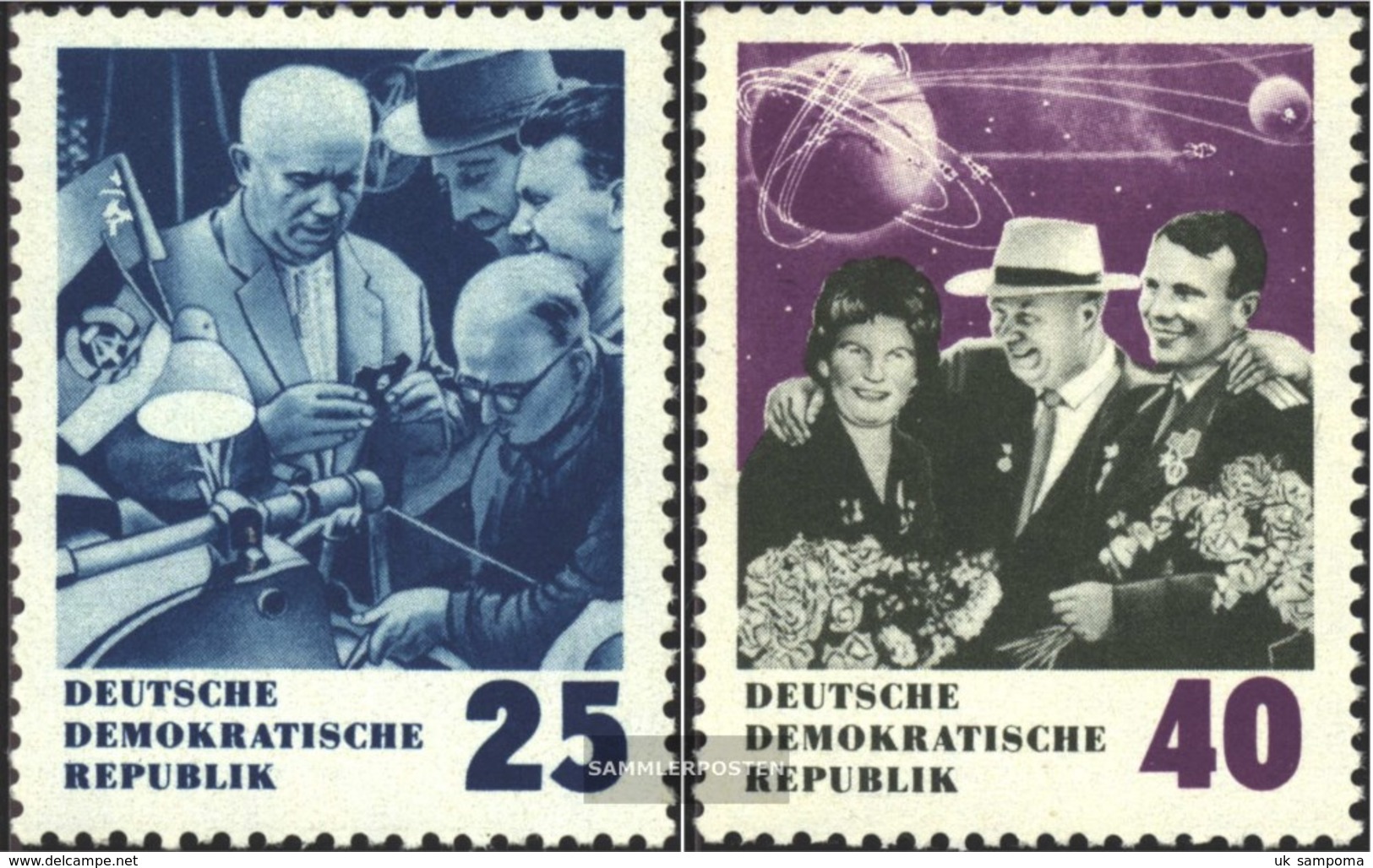 DDR 1020-1021 (complete Issue) FDC 1964 70.Birthday Of Khrushchev - Sonstige & Ohne Zuordnung