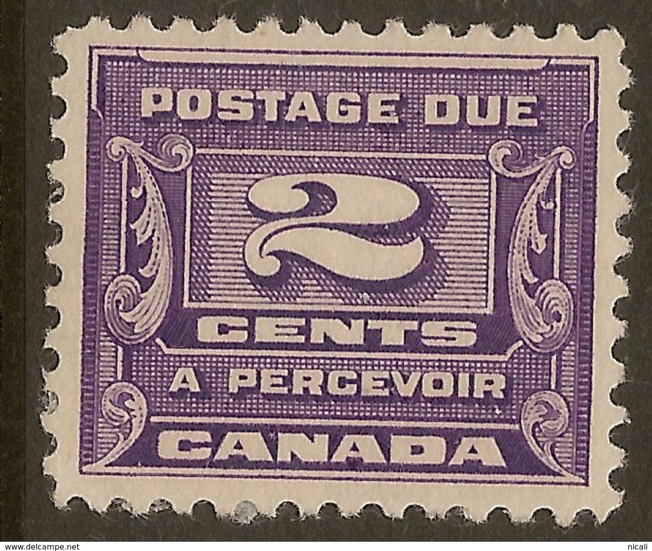 CANADA 1933 2c Postage Due SG D15 HM #IM156 - Port Dû (Taxe)