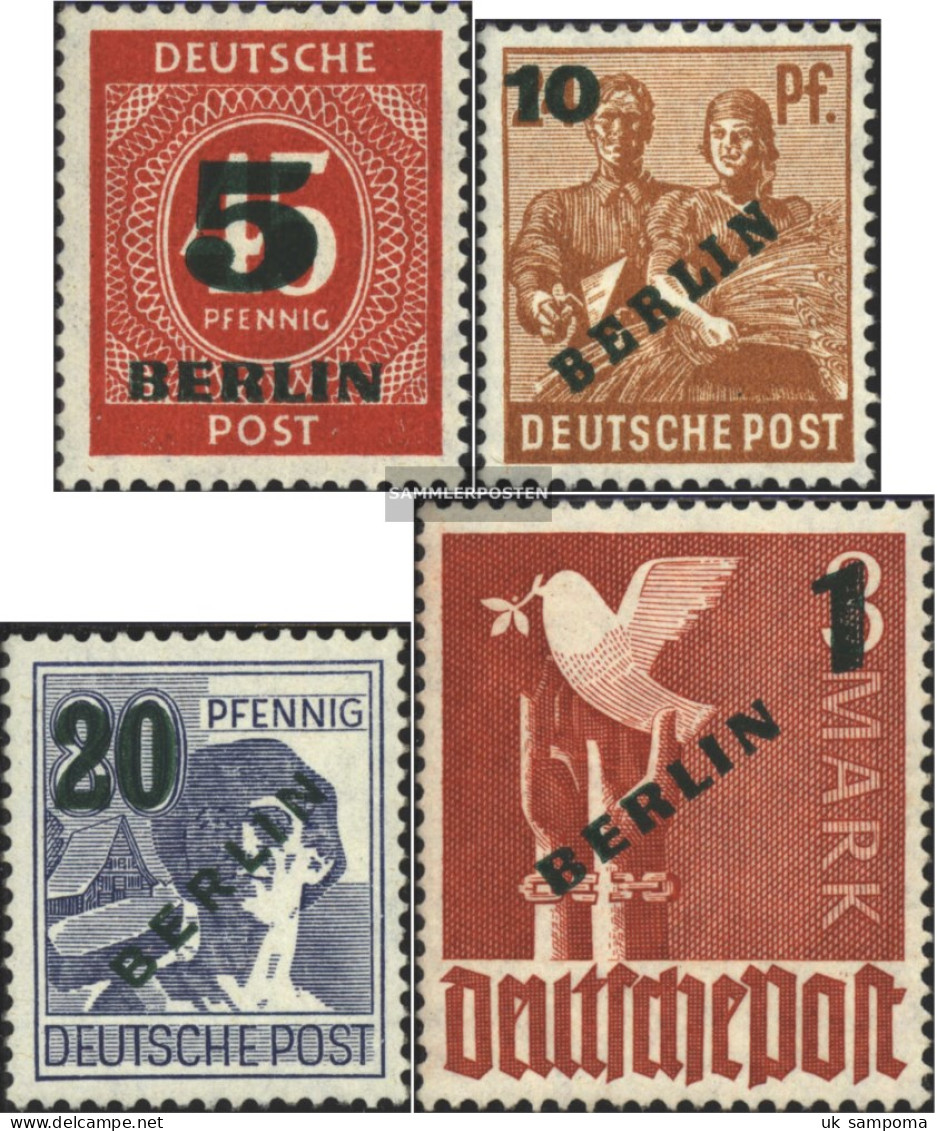 Berlin (West) 64-67 (complete Issue) Tested Unmounted Mint / Never Hinged 1949 Green Printing - Unused Stamps