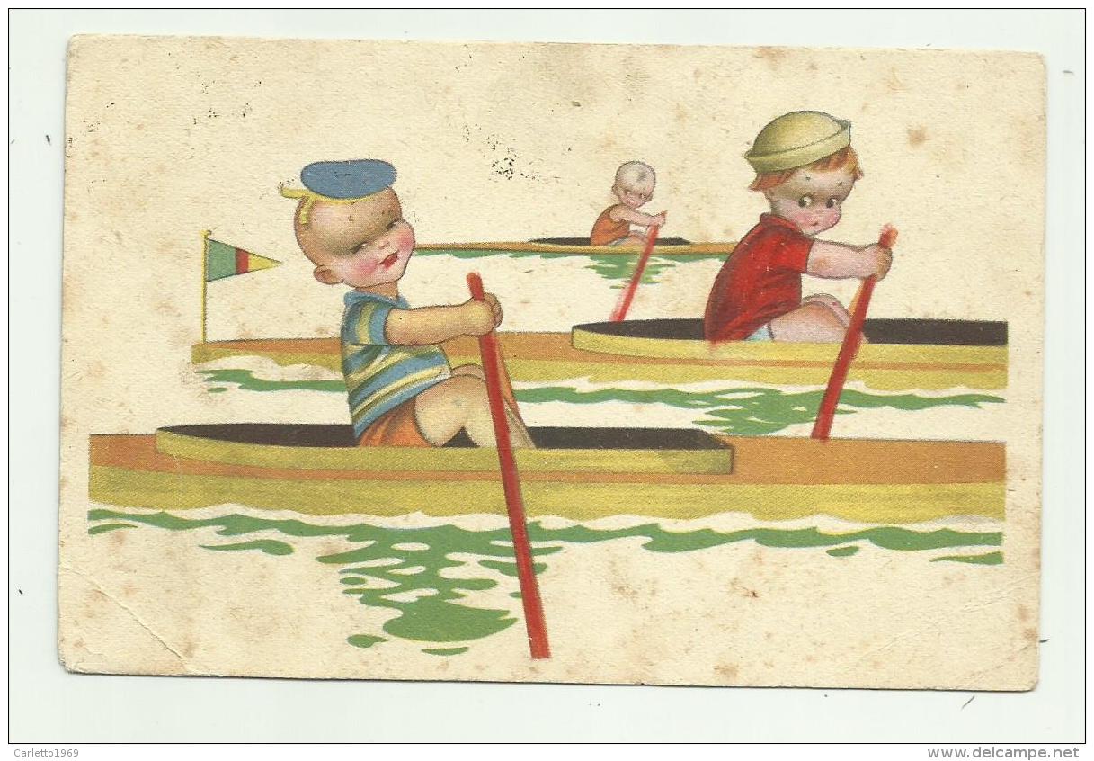 BAMBINI VOGATORI ILLUSTRATA  VIAGGIATA FP - 1900-1949