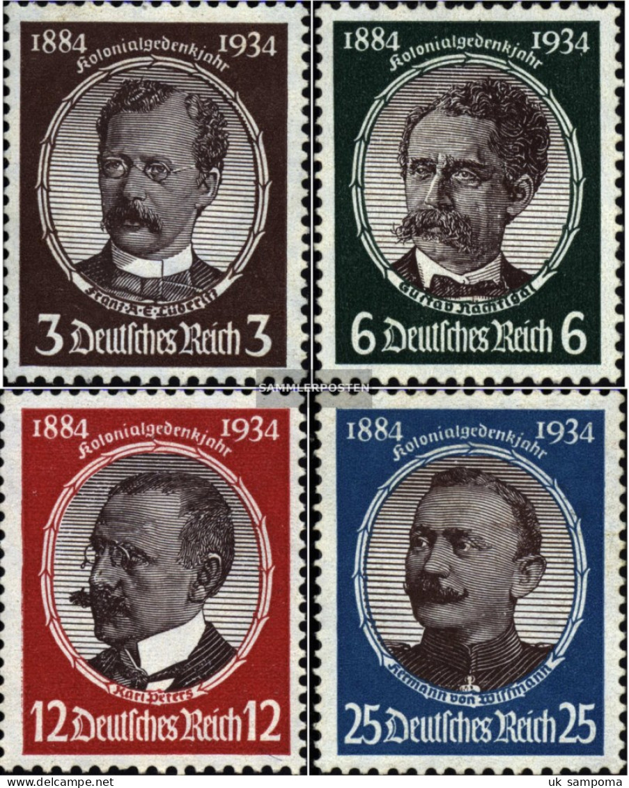 German Empire 540-543 (complete Issue) Unmounted Mint / Never Hinged 1934 Colonial Scientists - Unused Stamps