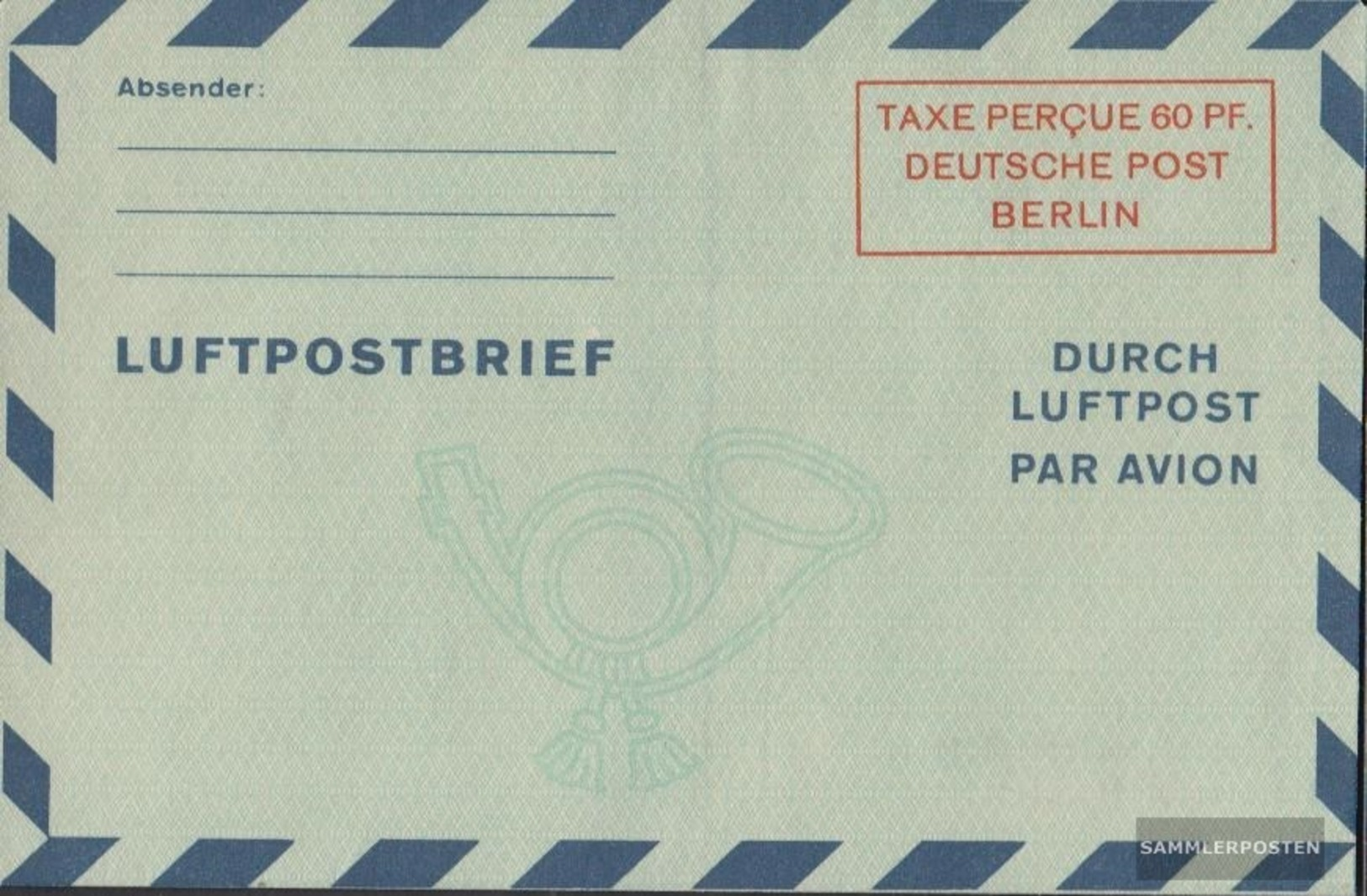 Berlin (West) LF2b IV Luftpost-Faltbrief Ungebraucht 1949 Wertkästchen - Privatumschläge - Ungebraucht