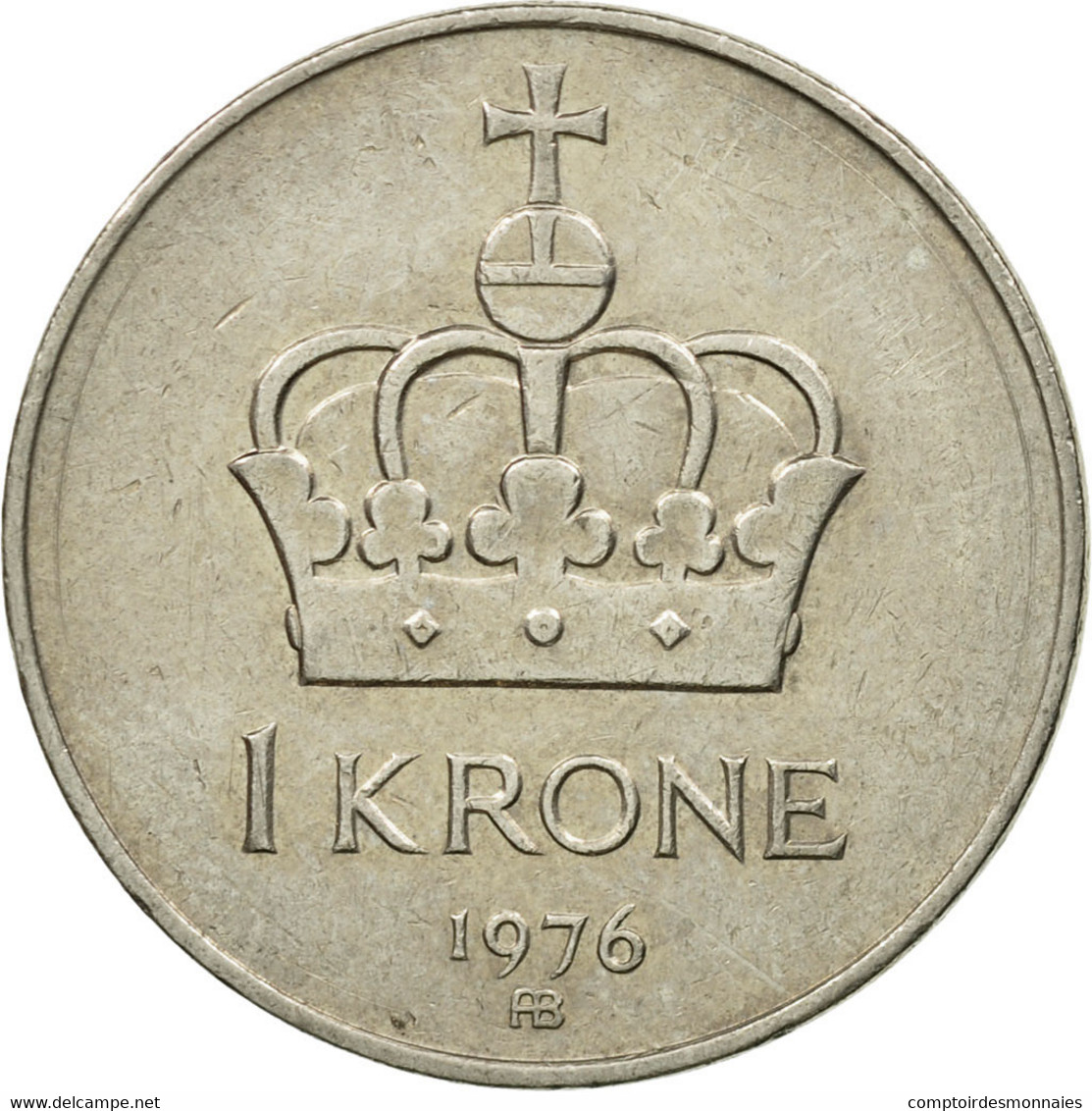 Monnaie, Norvège, Olav V, Krone, 1976, TB+, Copper-nickel, KM:419 - Noorwegen