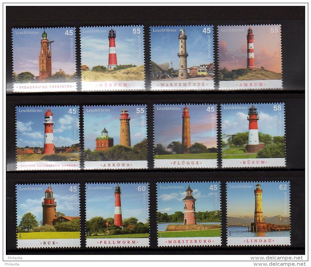 2007 To 2015 Germany - Lighthouses - 6 Full Sets - Paper - MNH** - Leuchttürme