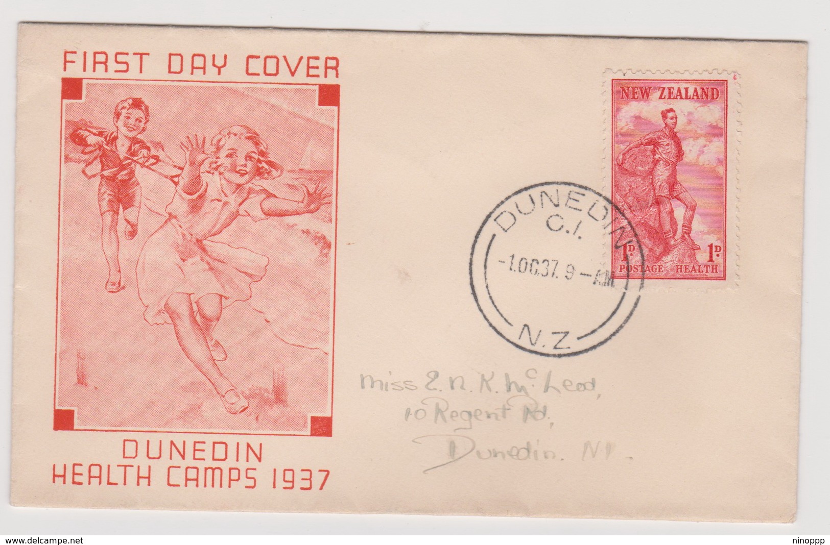 New Zealand 1937  Health Children's  FDC - FDC