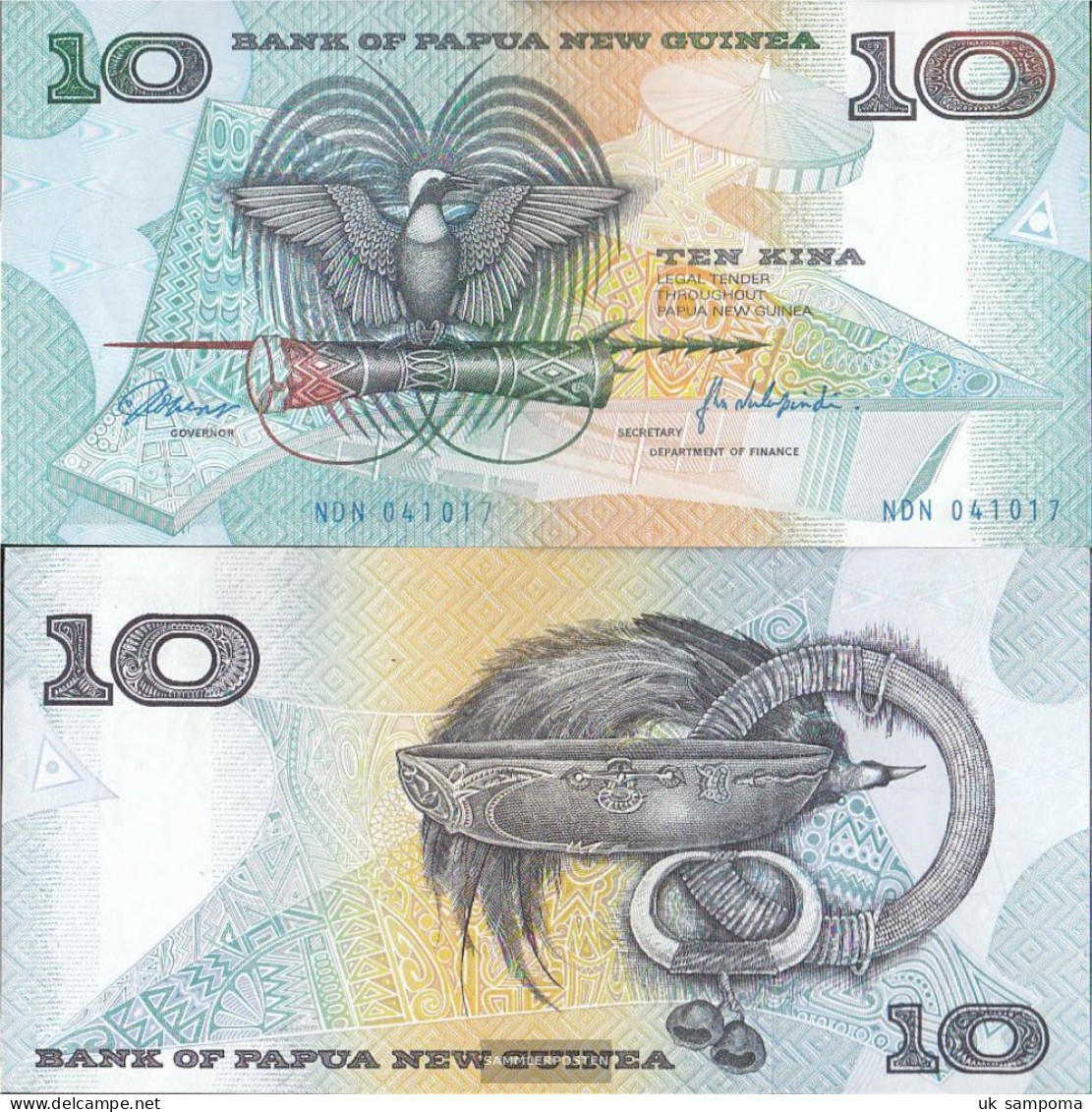 Papua-Guinea Pick-number: 9a Uncirculated 1988 10 Kina - Papua New Guinea