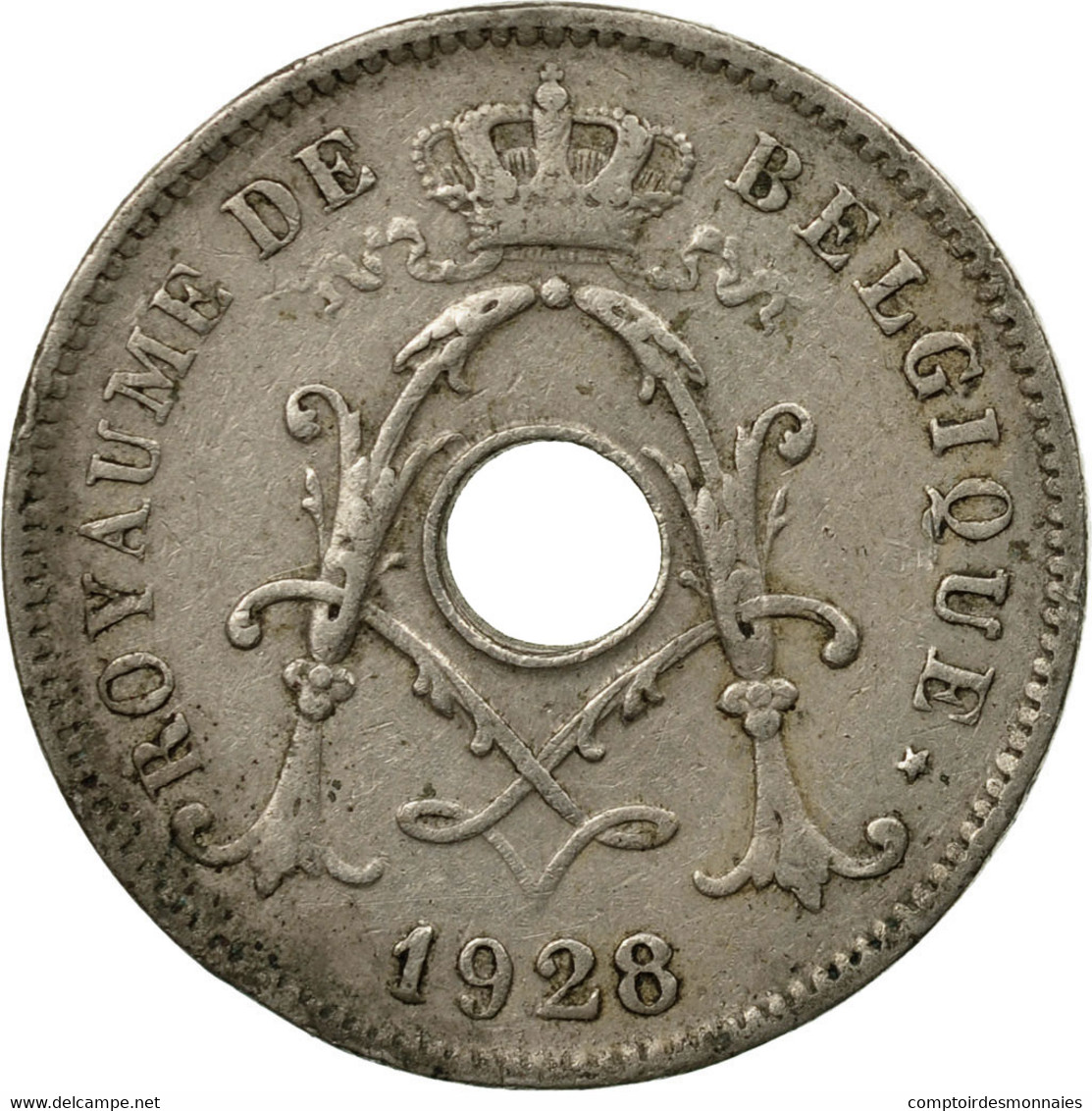 Monnaie, Belgique, 10 Centimes, 1928, B+, Copper-nickel, KM:85.1 - 10 Centimes