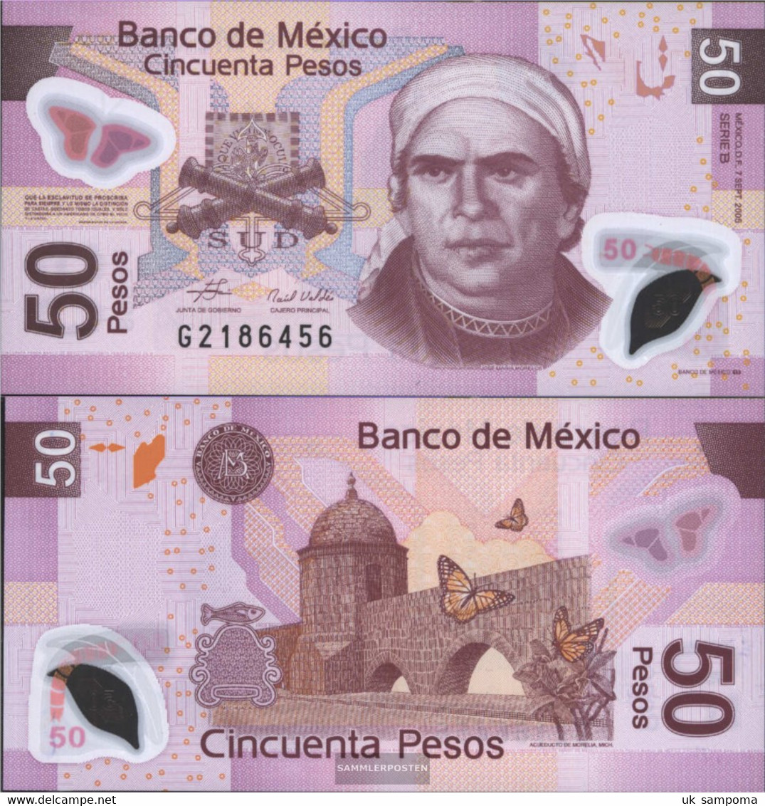 Mexico Pick-number: 123b Uncirculated 2005 50 Pesos (plastic) - Mexico