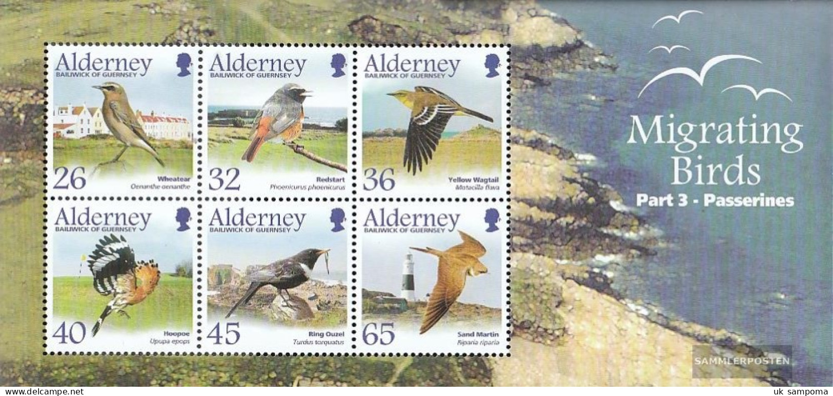 United Kingdom - Alderney Block15 (complete Issue) Unmounted Mint / Never Hinged 2004 Migratory Birds: Sperlingsvögel - Alderney