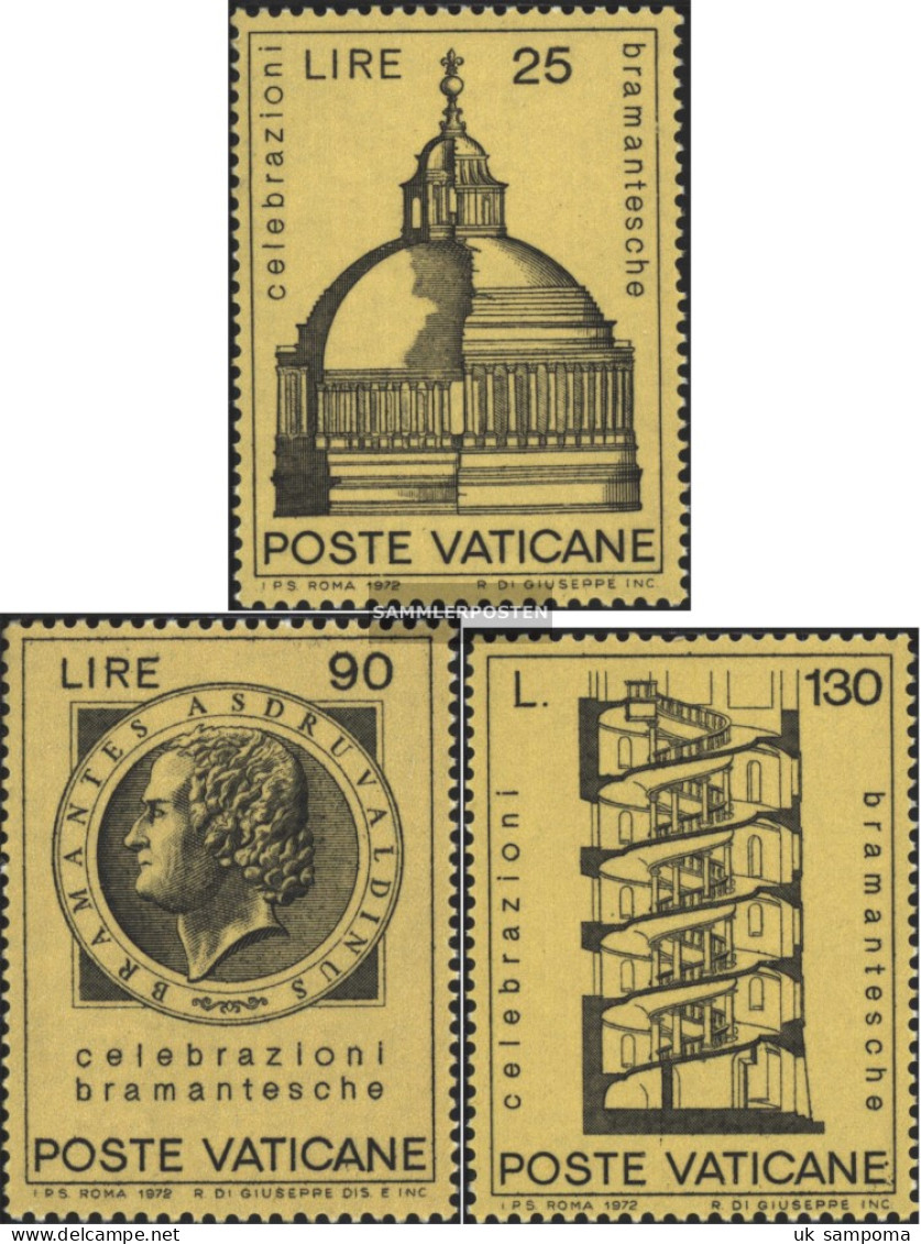 Vatikanstadt 596-598 (complete Issue) Unmounted Mint / Never Hinged 1972 Bramante - Unused Stamps