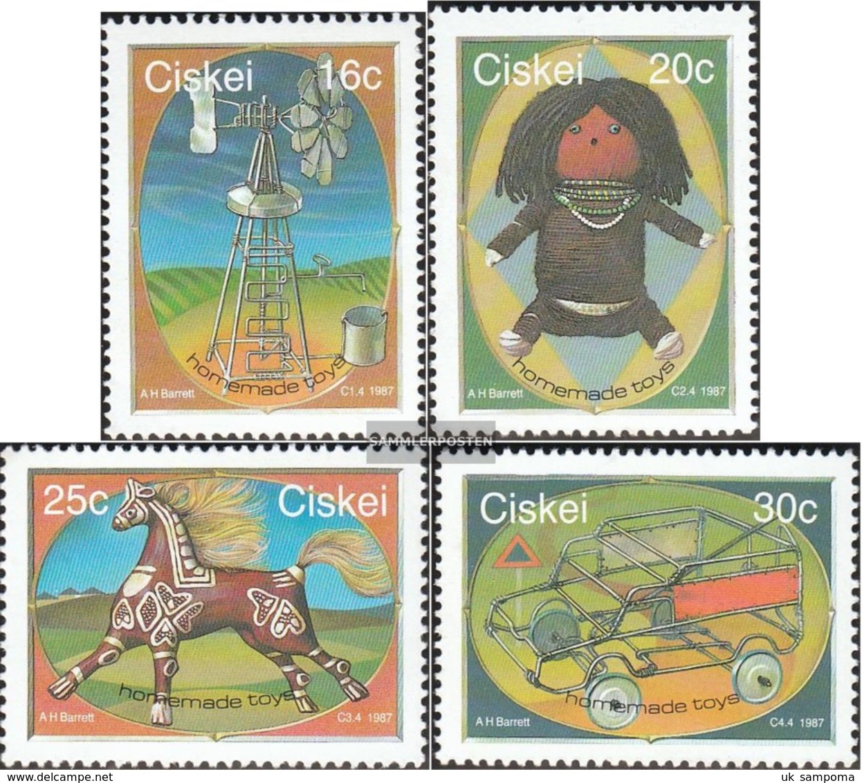 South Africa - Ciskei 119-122 (complete Issue) Unmounted Mint / Never Hinged 1987 Selbstgefertigtes Toys - Ciskei