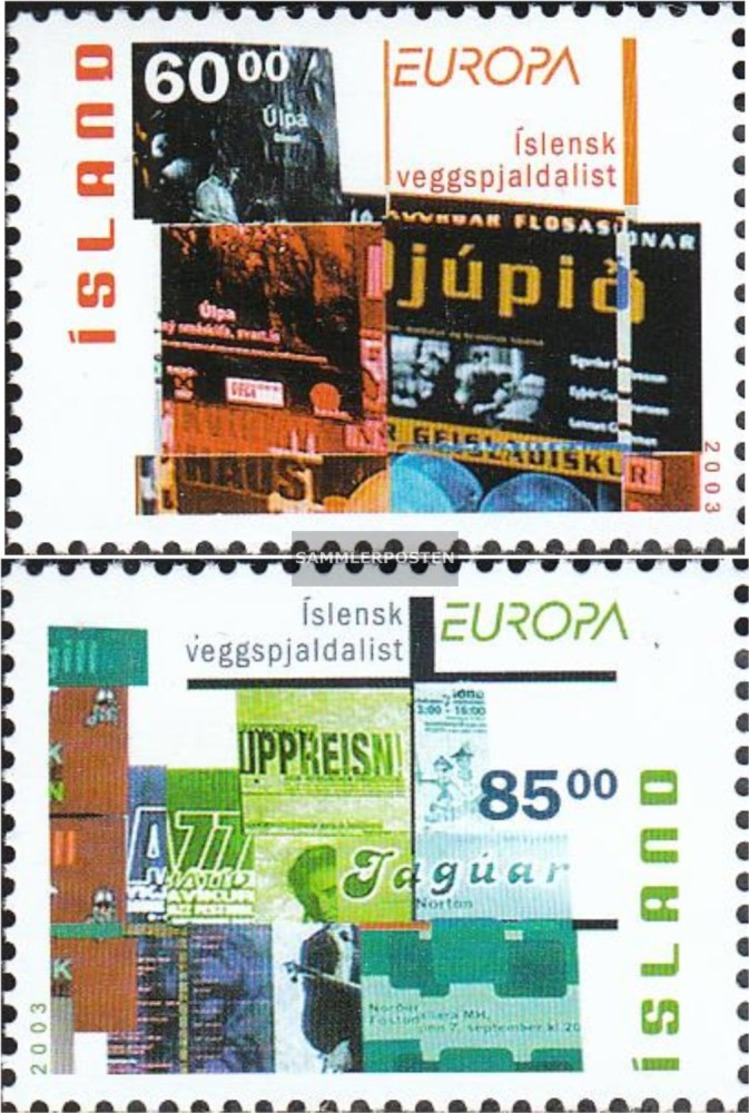 Island 1038A-1039A (completa Edizione) MNH 2003 Poster Art - Nuovi