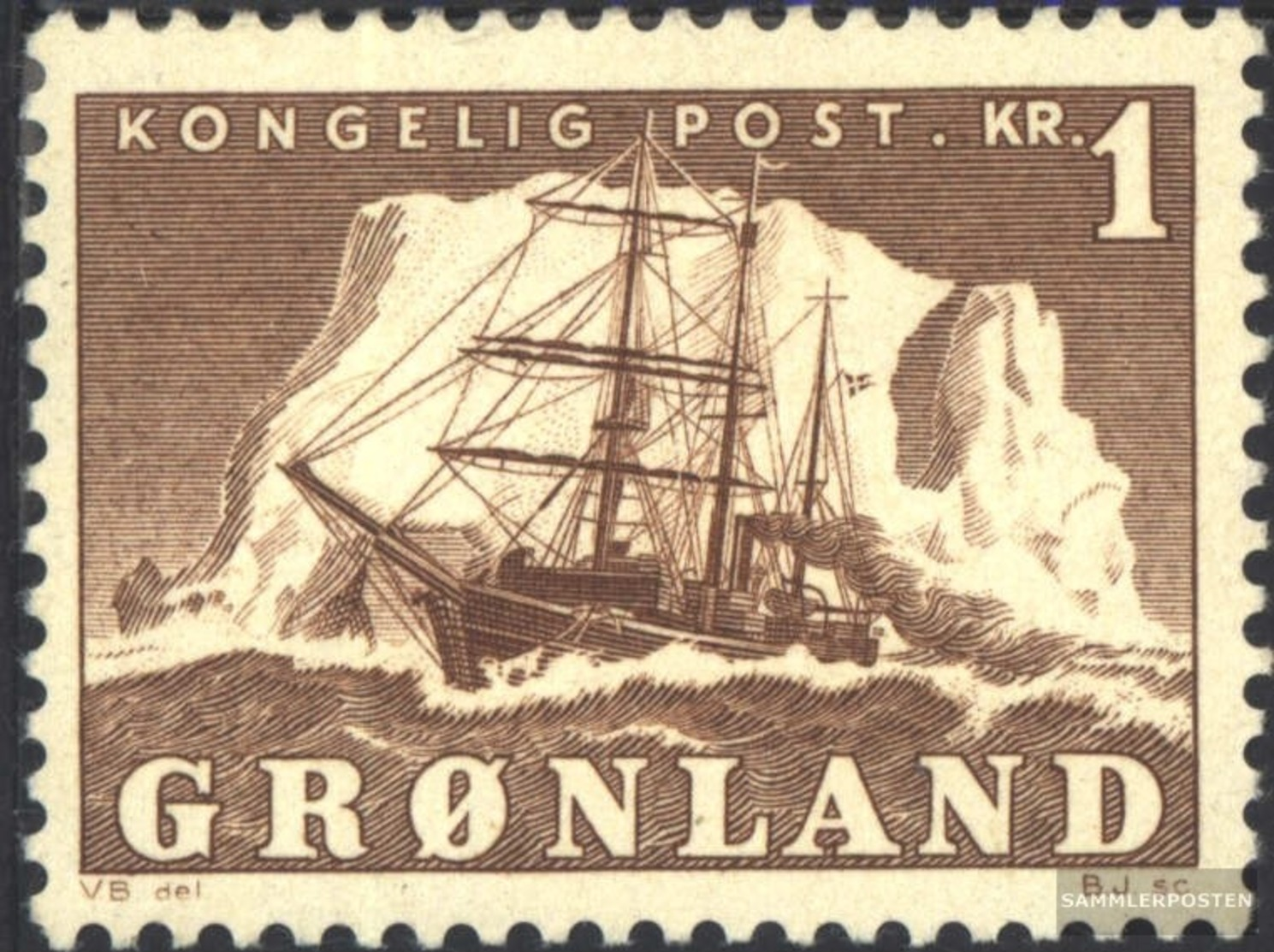 Dänemark - Grönland 35 MNH 1950 Arktisschiff - Nuovi