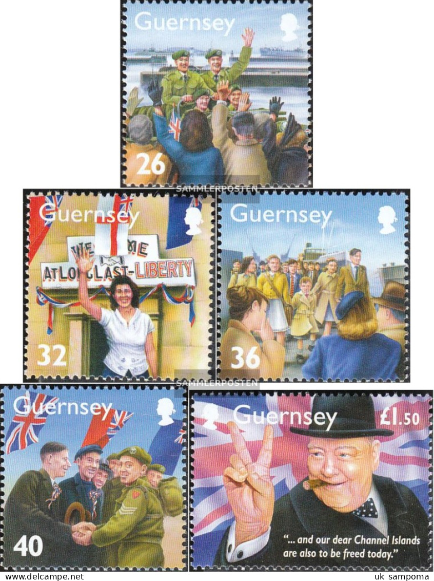 United Kingdom - Guernsey 1039-1043 (complete Issue) Unmounted Mint / Never Hinged 2005 Events In 2. War - Guernsey