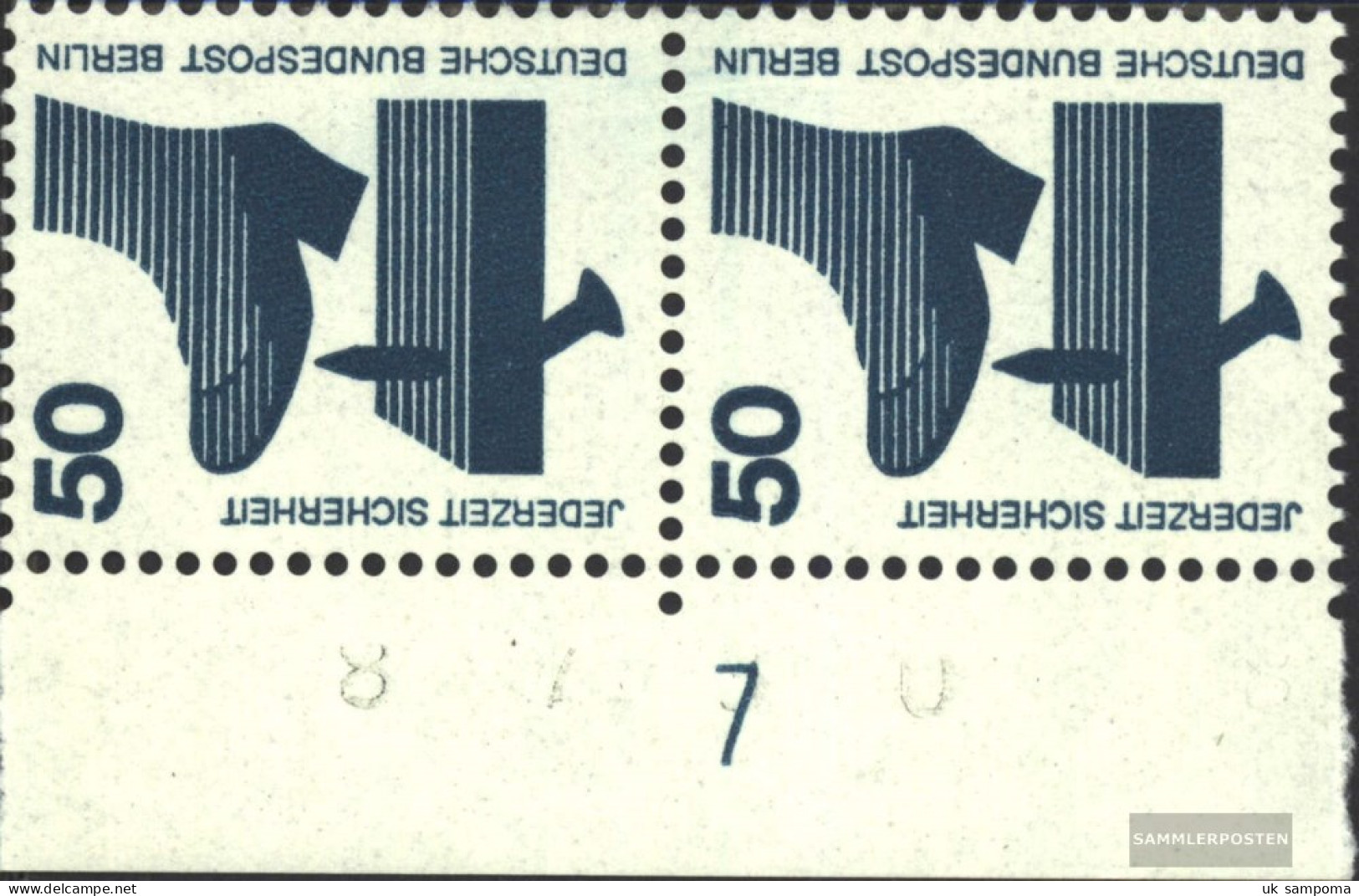 Berlin (West) 408DZ With Printing Signs Unmounted Mint / Never Hinged 1971 Accident Prevention - Unused Stamps