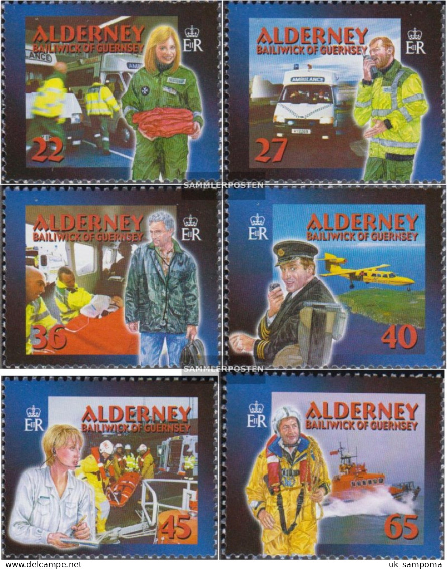 United Kingdom - Alderney 199C-204C (complete Issue) Unmounted Mint / Never Hinged 2002 Rescue - Alderney