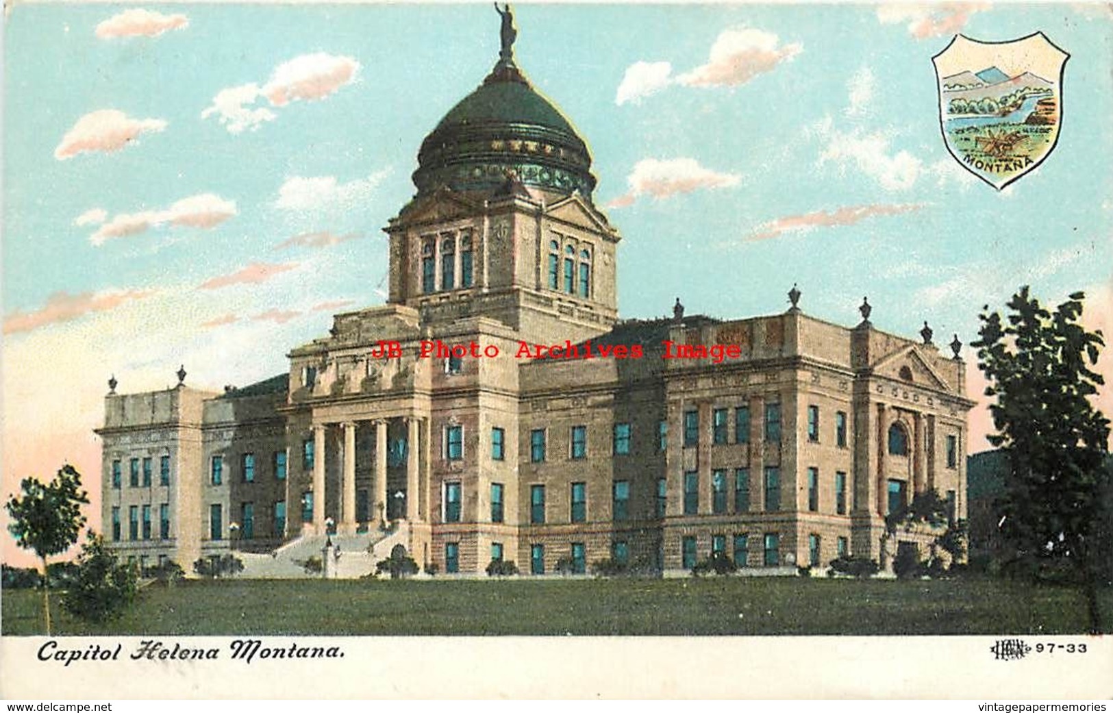 281411-Montana, Helena, State Capitol Building, Illustrated Postal Card Co No 97-33 - Helena