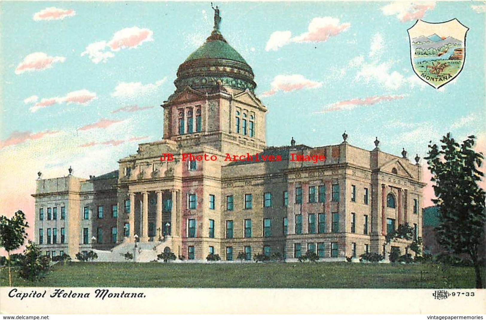 281413-Montana, Helena, State Capitol Building, Illustrated Postal Card Co No 97-33 - Helena