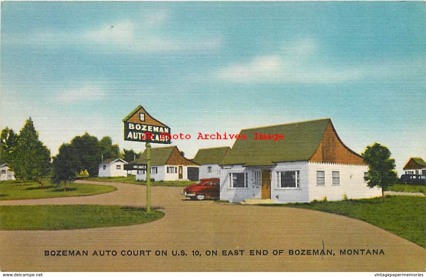 281483-Montana, Bozeman, Bozeman Auto Court, Highway 10, E.B. Thomas No E-13833 - Bozeman