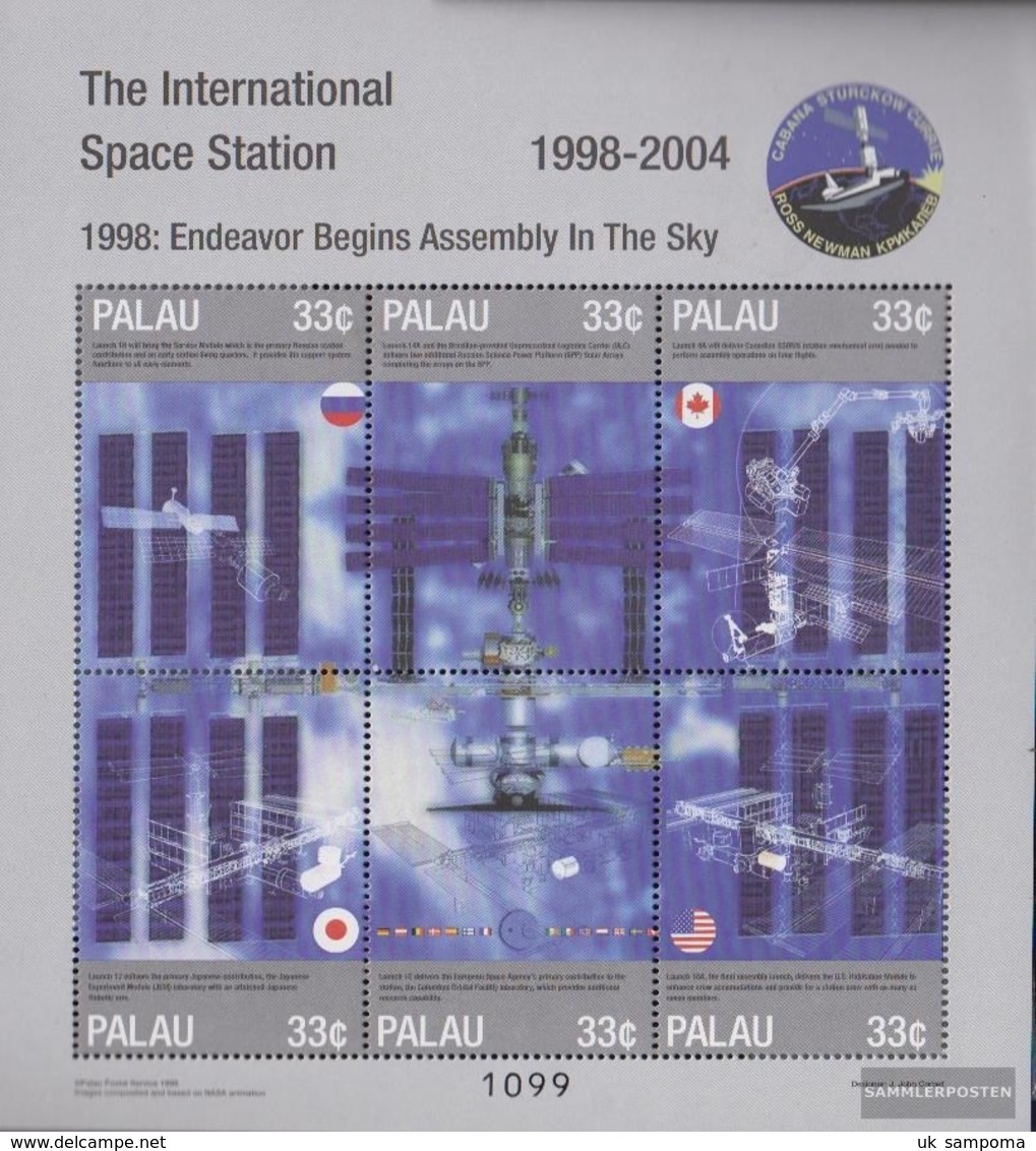 Palau-Islands 1486-1491 Sheetlet (complete Issue) Unmounted Mint / Never Hinged 1999 Raumstation - Palau