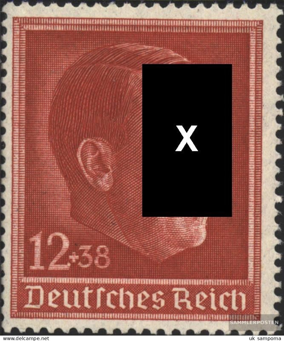 German Empire 664 (complete Issue) With Hinge 1938 Birthday Hitler - Unused Stamps