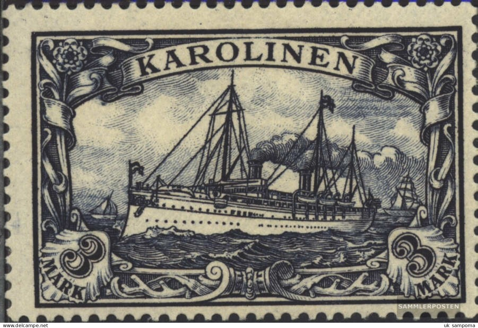 Carolines (German.Colony) 18 With Hinge 1901 Ship Imperial Yacht Hohenzollern - Caroline Islands