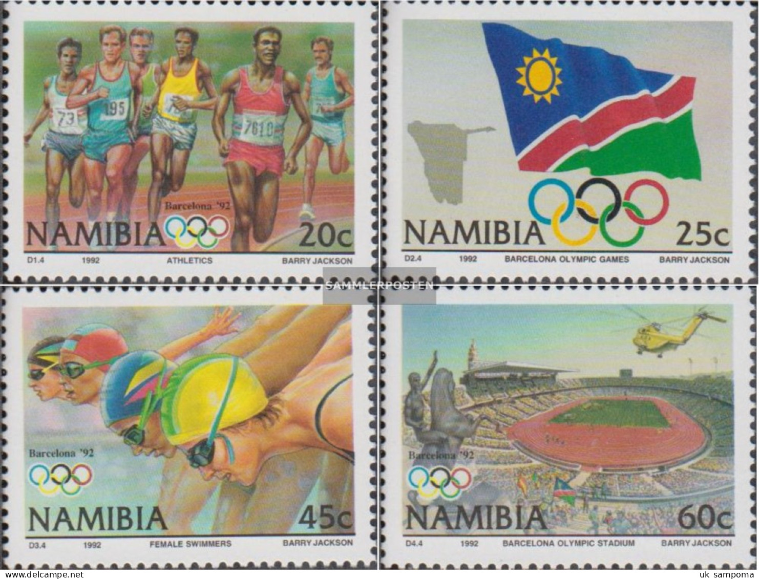 Namibia - Southwest 727-730 (complete Issue) Unmounted Mint / Never Hinged 1992 Olympics Summer 92 - Namibia (1990- ...)