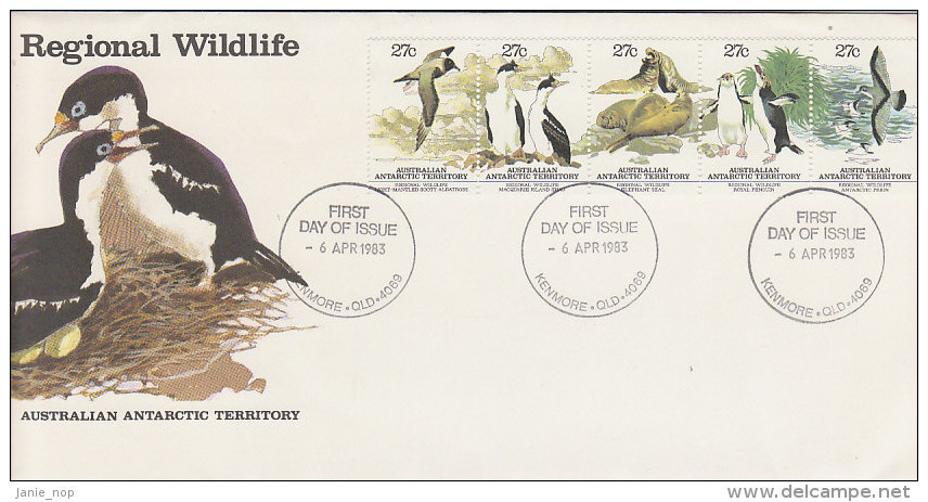 Australian Antarctic Territory 1983 Regional Wildlife - FDC