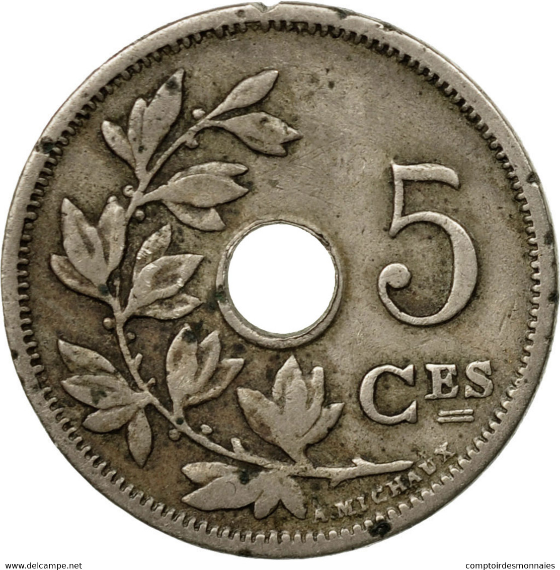 Monnaie, Belgique, 5 Centimes, 1905, B+, Copper-nickel, KM:54 - 5 Cent