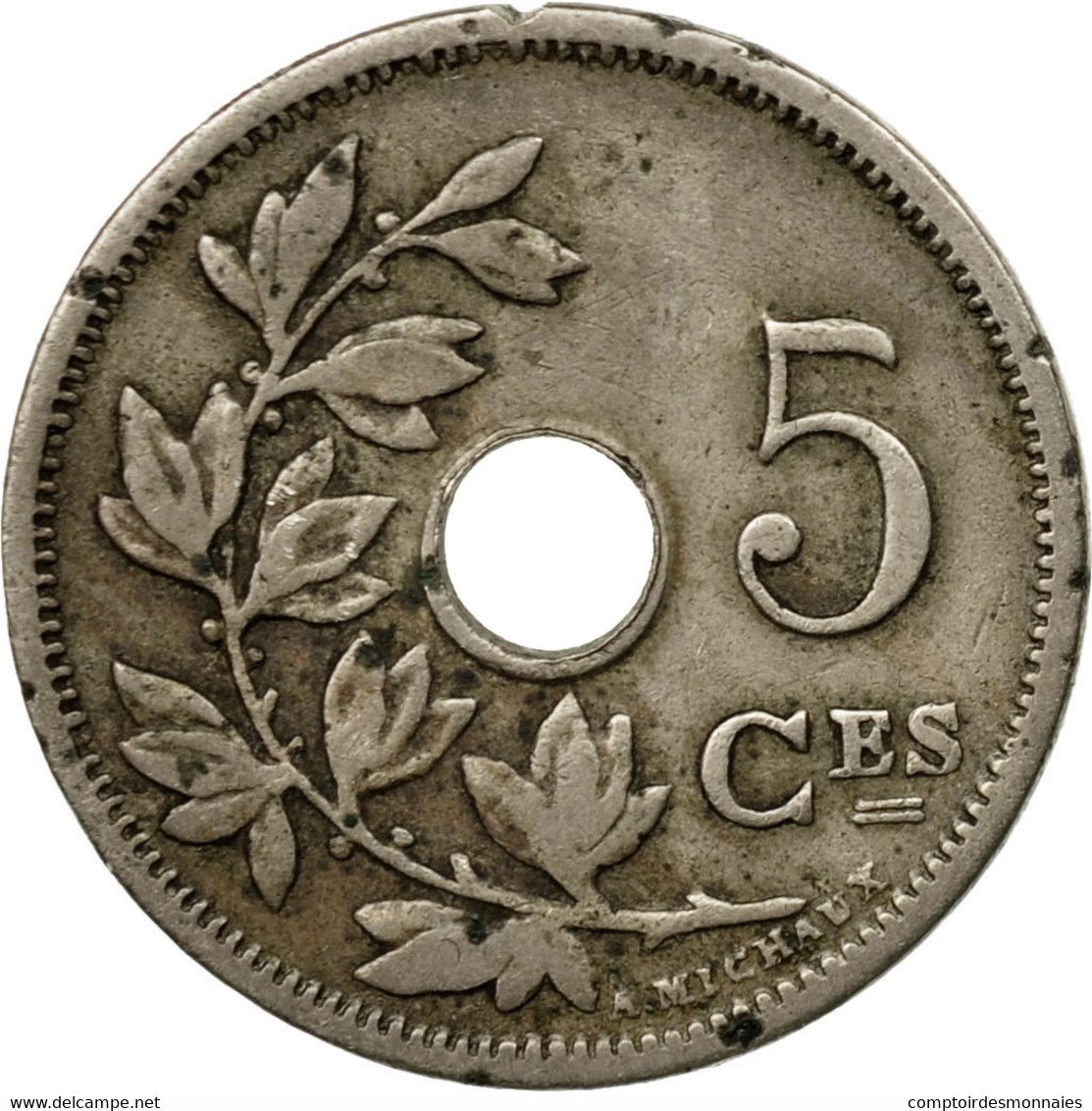 Monnaie, Belgique, 5 Centimes, 1905, B+, Copper-nickel, KM:54 - 5 Centimes