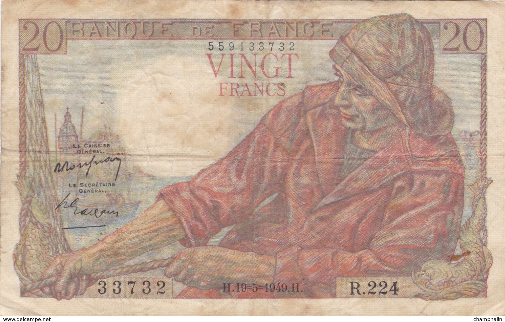 France - Billet De 20 Francs Type Pêcheur - 19 Mai 1949 - 20 F 1942-1950 ''Pêcheur''