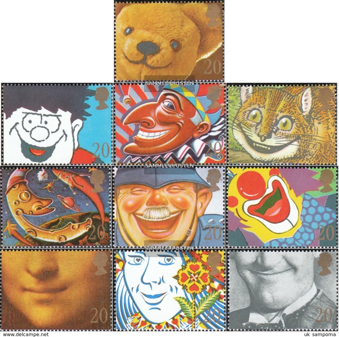 United Kingdom 1251-1260 (complete.issue.) Unmounted Mint / Never Hinged 1990 Smiling Faces - Unused Stamps