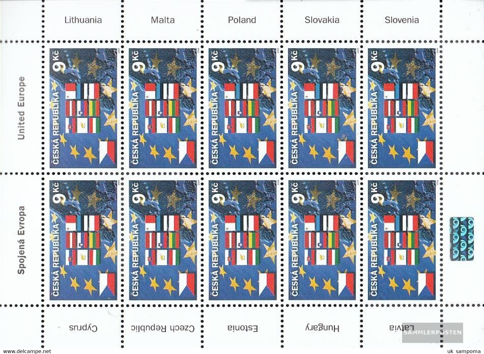 Czech Republic 394Klb Sheetlet (complete Issue) Unmounted Mint / Never Hinged 2004 Accession To European Union - Unused Stamps