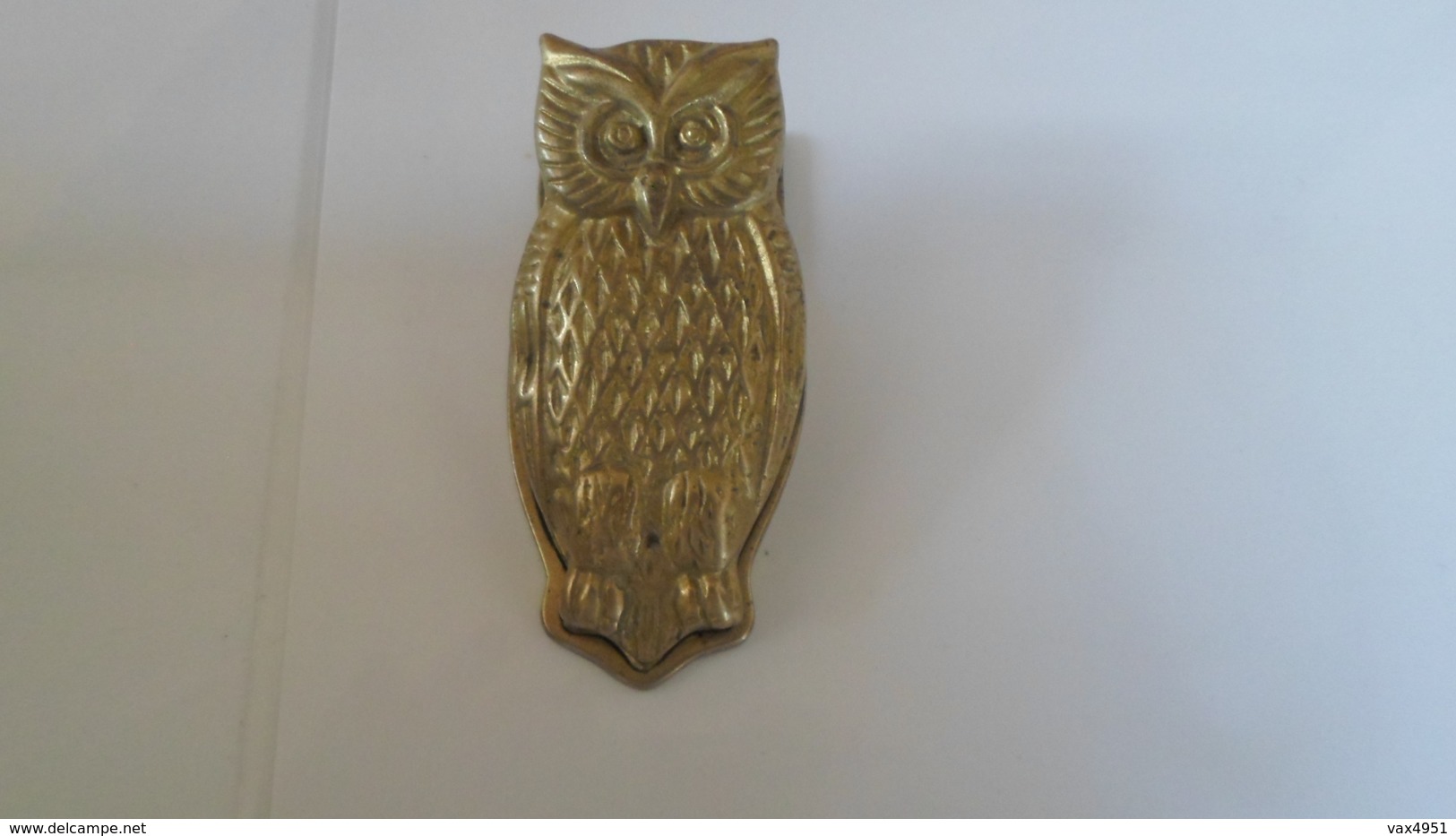 ANCIENNE PINCE PRESSE PAPIERS  EN FORME DE CHOUETTE HIBOU    ****    RARE     A  SAISIR *** - Fermacarte