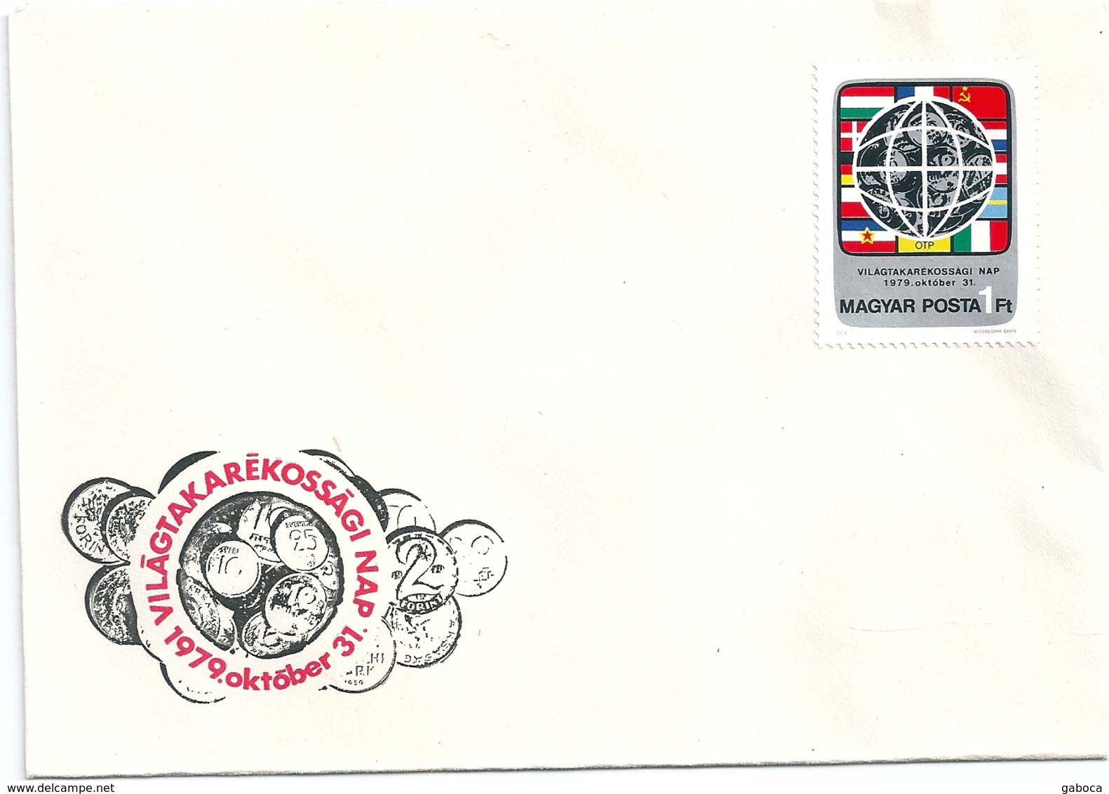 B2055 Hungary Economy Bank Saving Money Coin Flag FDC Cover - Francobolli