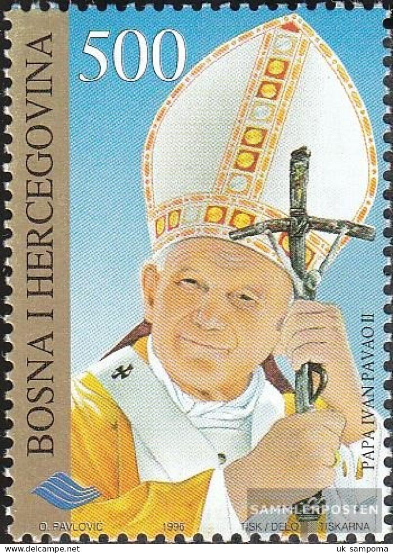 Bosnia-Herzegovina 76 (complete Issue) Unmounted Mint / Never Hinged 1996 Visit Pope Johannes Paul II. - Bosnia And Herzegovina