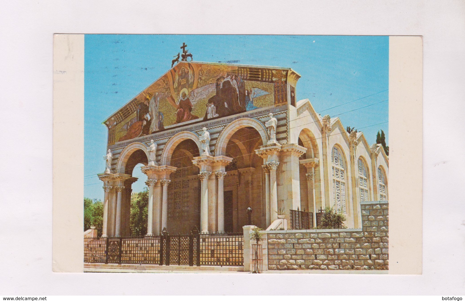 CPM JERUSALEM, FACADE OF THE CHURCH OF NATIONS IN GETHSEMANE (voir Timbre) - Israel