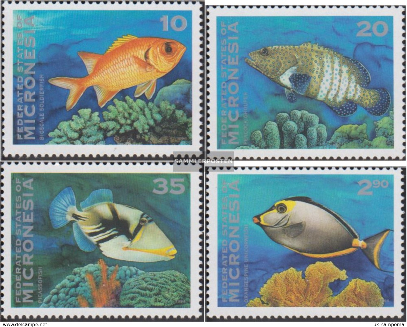Mikronesien 361-364 (complete Issue) Unmounted Mint / Never Hinged 1994 Fish - Micronesia