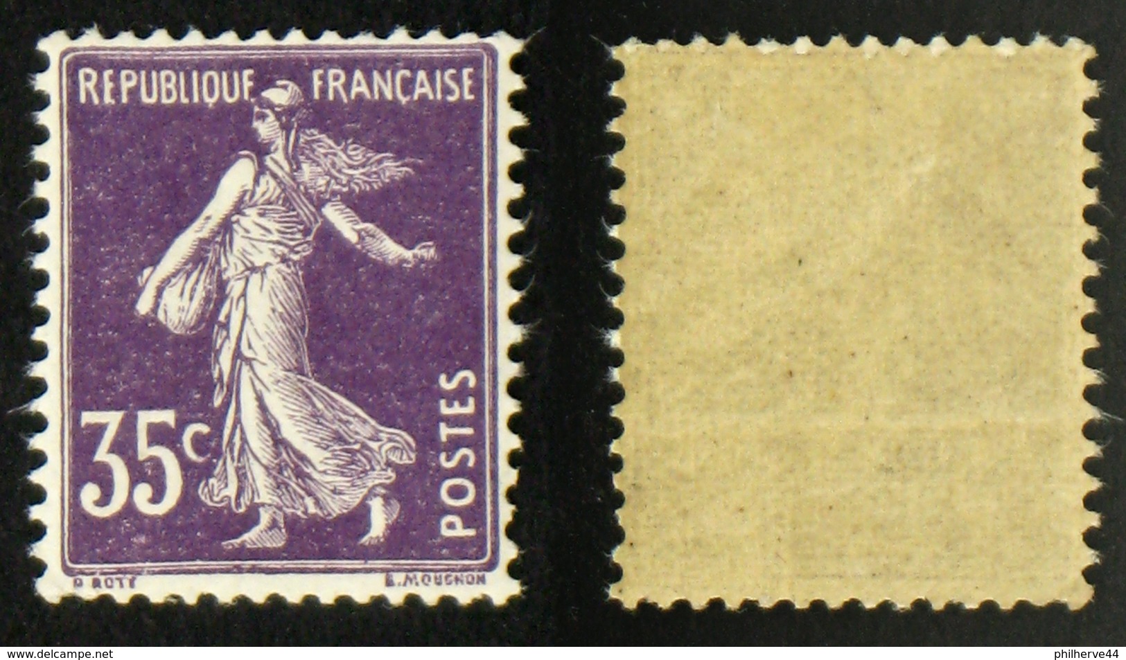 N° 142 35c Violet SEMEUSE TB Neuf N* Cote 9€ - 1903-60 Sower - Ligned