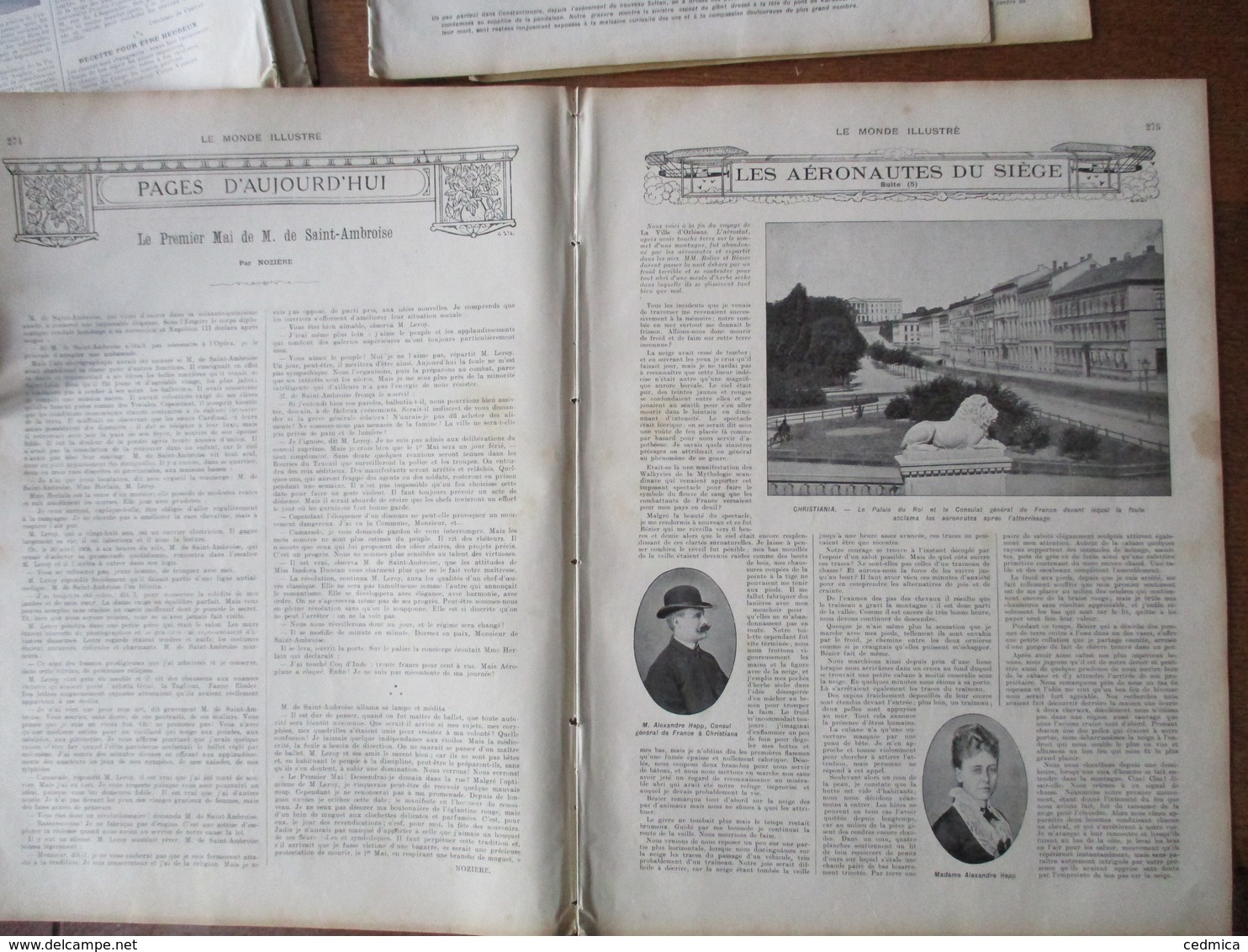 LE MONDE ILLUSTRE N°2718 1er MAI 1909 LE NOUVEAU SULTAN MEHEMET V,LES AERONAUTES,VOYAGE DU PRESIDENT A NICE,CONSTANTINOP - 1900 - 1949