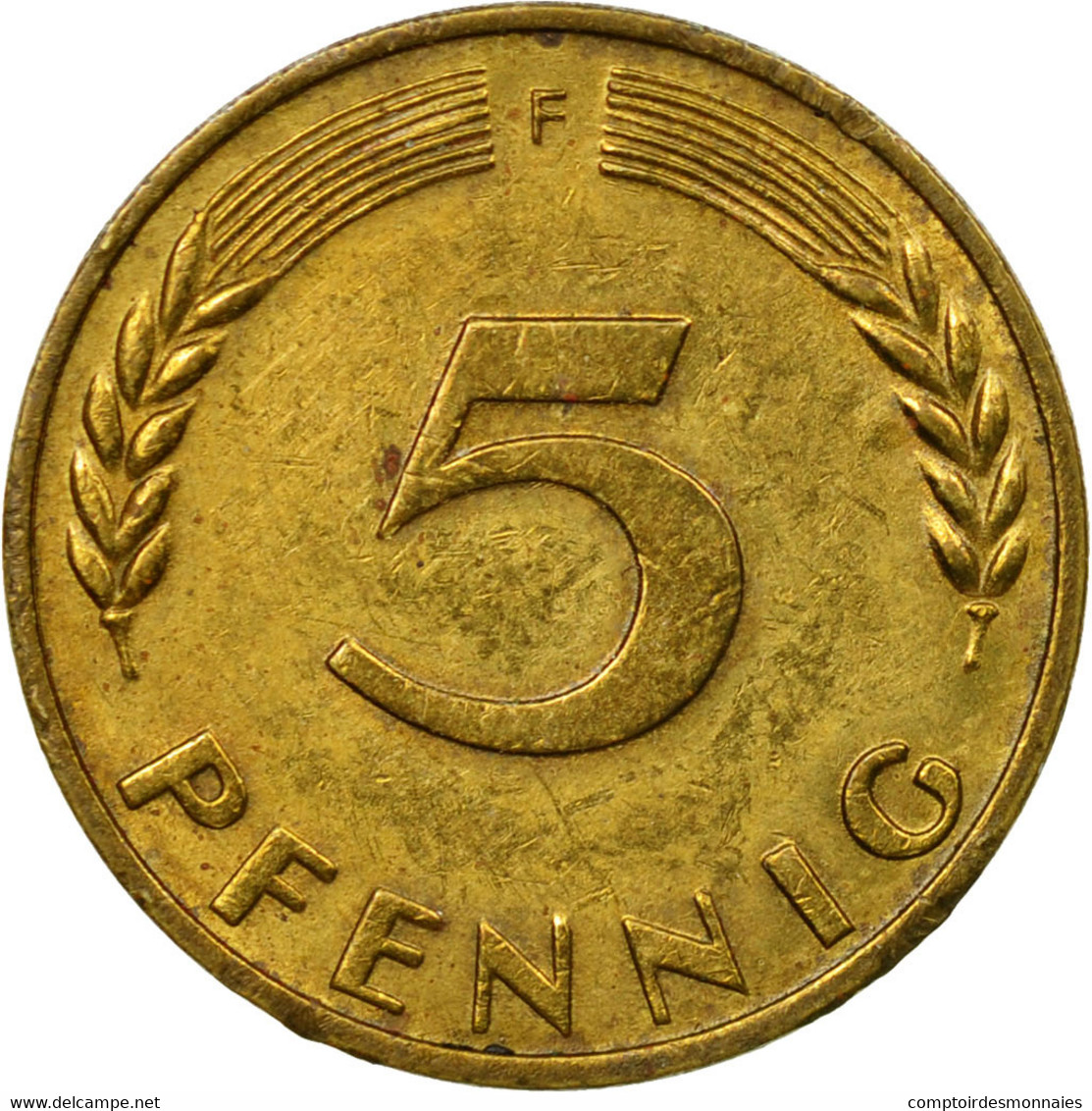 Monnaie, République Fédérale Allemande, 5 Pfennig, 1967, Stuttgart, TB+ - 5 Pfennig