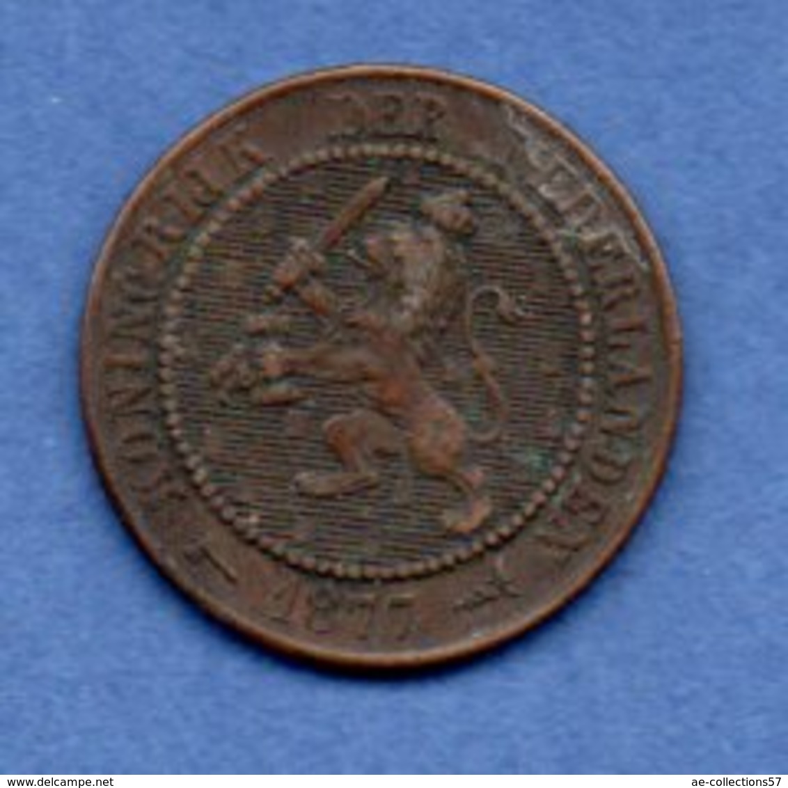 Pays Bas- 2 1/2 Cent 1877  -  Km # 108 -  état TTB  - - 1849-1890 : Willem III