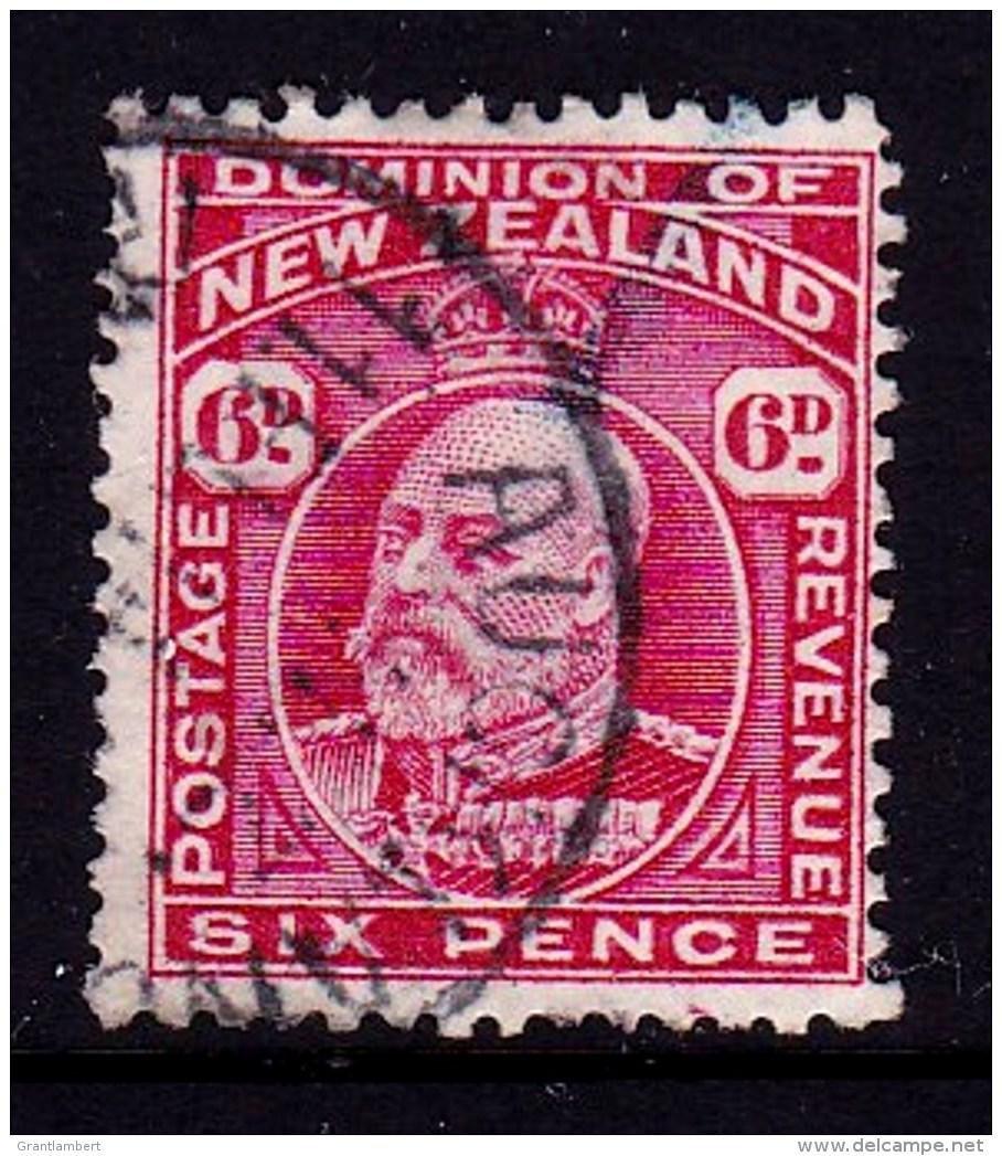 New Zealand 1909 King Edward VII 6d Carmine Used  SG 392 - - Used Stamps